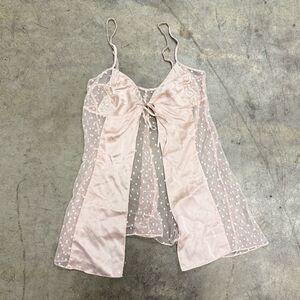 Victoria’s secret coquette polka dot satin lace lingerie top